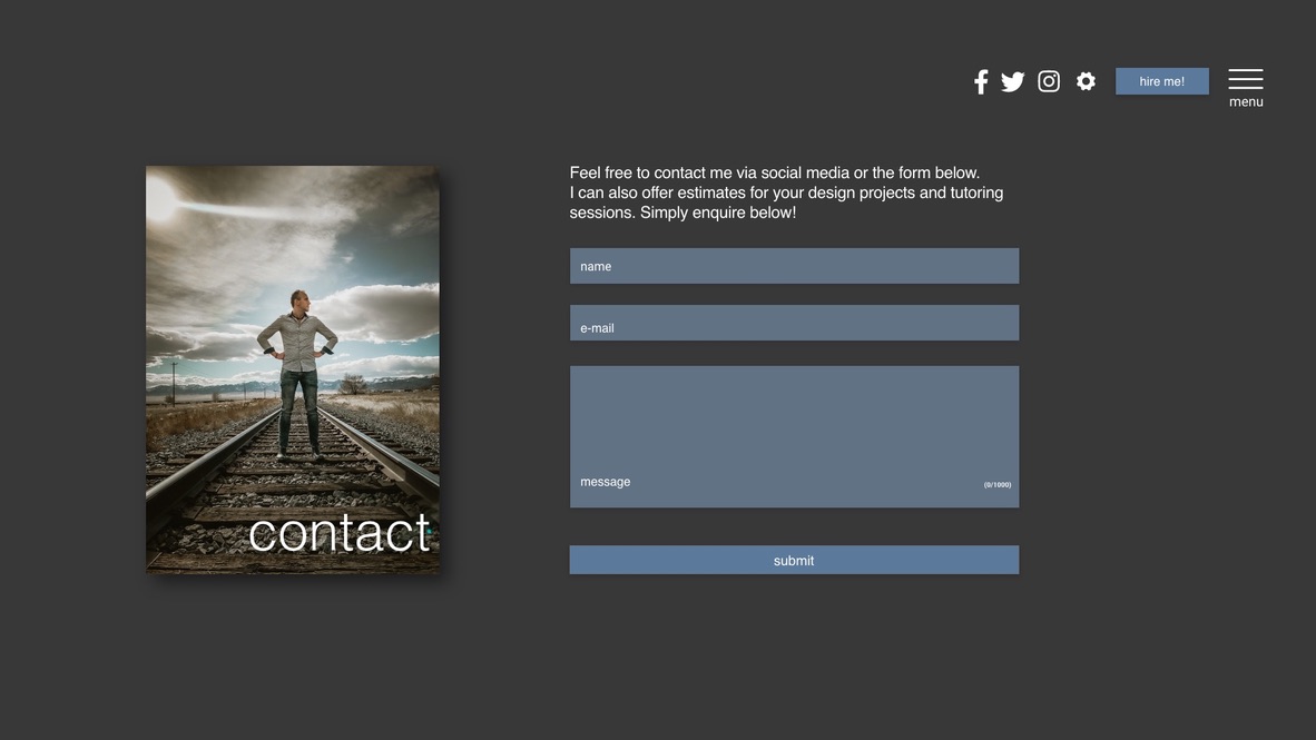 Hi-fi contact page mockup